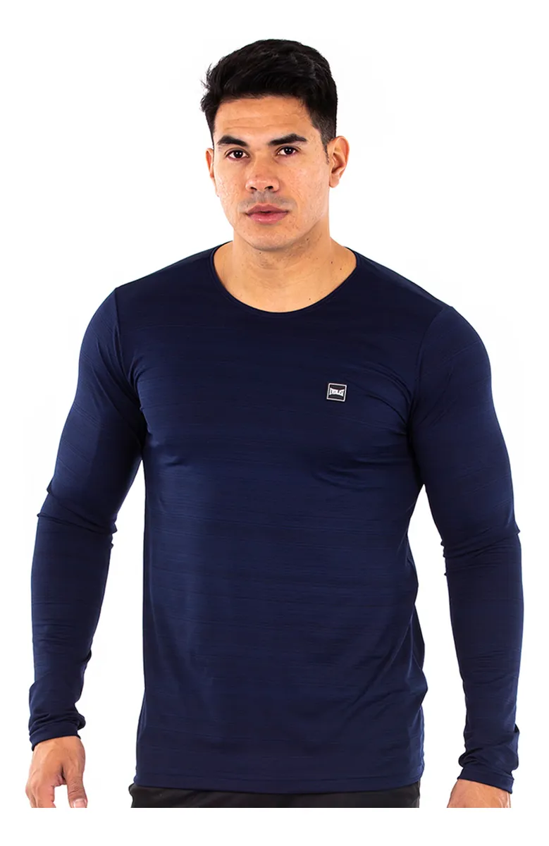 Camiseta Everlast Fundamentals Manga Longa - Masc Azul
