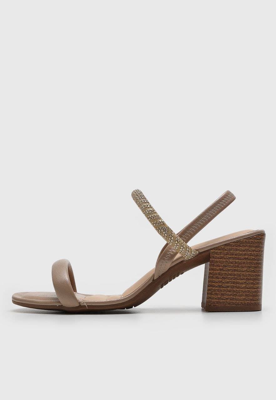 Sandália Dakota Tira Hotfix Bege