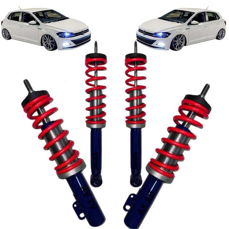 Amortecedor Kit Rosca Slim Completo Suspensão Regulável - Polo 2003 a 2016
